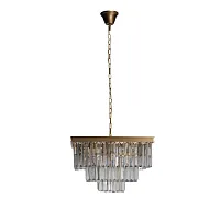 Люстра подвесная Prism 10019/500S LOFT IT прозрачная на 4 лампы, основание золотое в стиле классический Люстра подвесная Prism 10019/500S LOFT IT прозрачная на 4 лампы, основание золотое в стиле классический